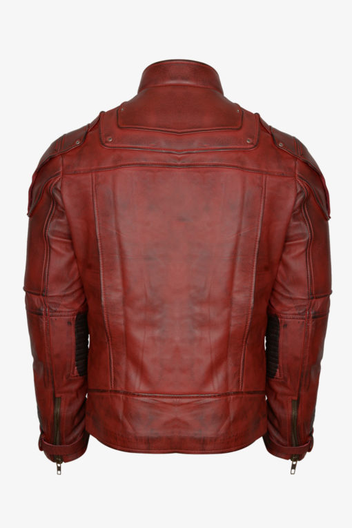 Galaxy Maroon Leather Jacket