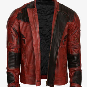 Galaxy Maroon Leather Jacket