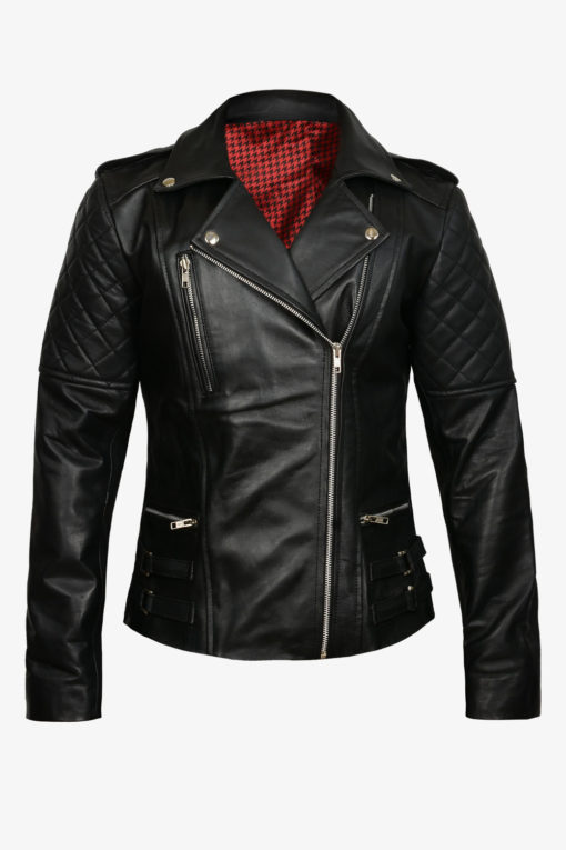 Quilted Biker Leather Jacket