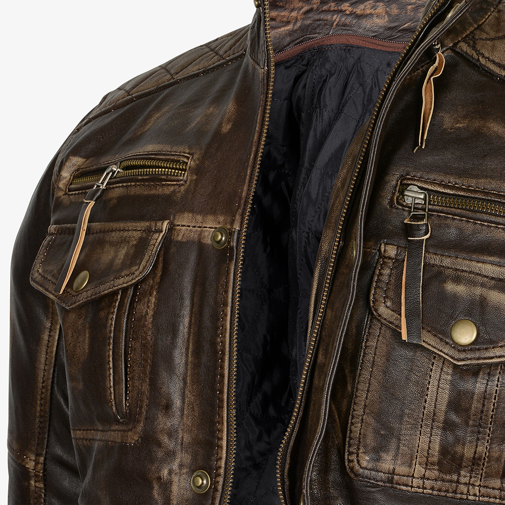 Retro Zipper Leather Jacket