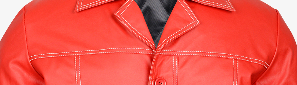 Red Shirt Style Collar Jacket