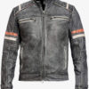 Distressed Moto Leather Jacket