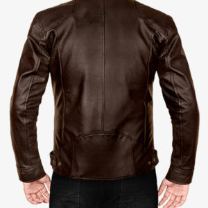 vintage brown leather jacket