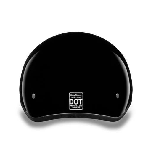 Motorcycle Half Skull Cap Hi-Gloss Black Helmets - 100% DOT Approved