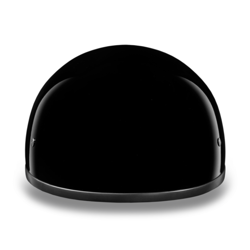 Motorcycle Half Skull Cap Hi-Gloss Black Helmets - 100% DOT Approved
