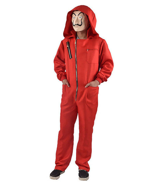 Boy Model Showing Red Warm Jumpsuit Hood Inside Crop Studio Shot. Junior  Fashion, Casual Outfit, Trendy Attire And Comfortable Children Clothes For  Winter And Autumn Active Time Stock Photo, Picture And Royalty