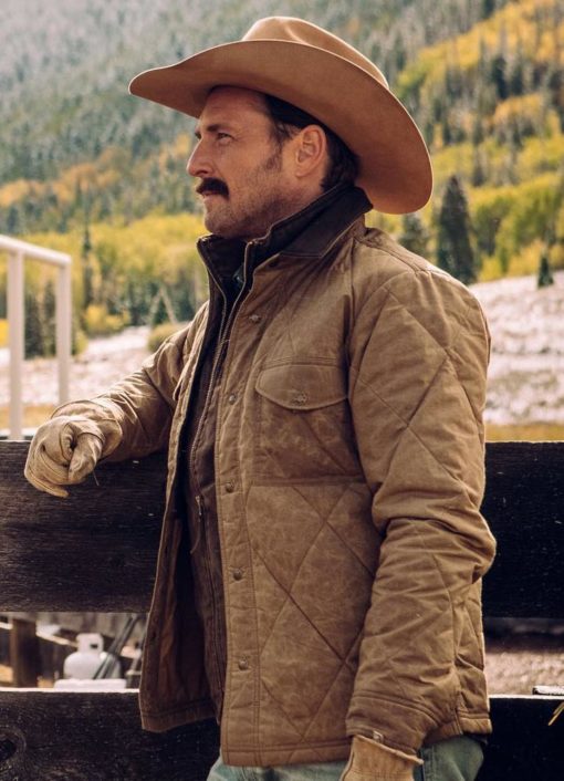 Josh Lucas Yellowstone John Dutton Quilted Jacket